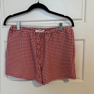 Double Zero Red and White Checkered Shorts